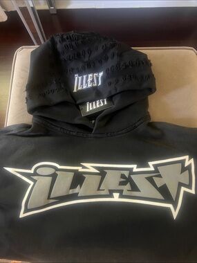 Men's Black Graphic Pullover Hoodie x The Illest - original packaging included